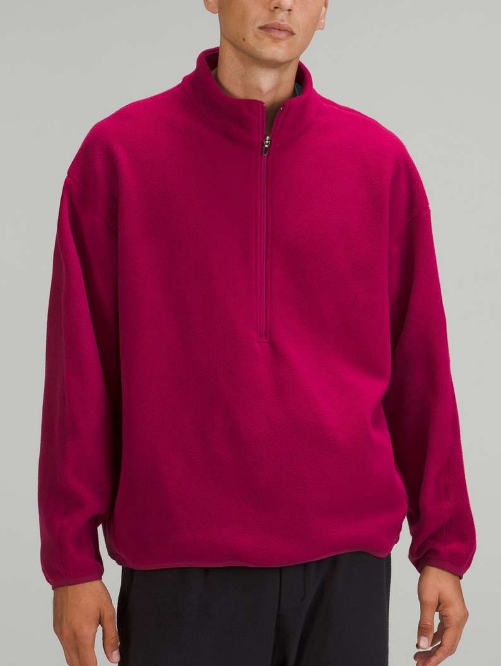 Lululemon Oversized-Fit Fleece Half Zip, Pomegranate size Medium